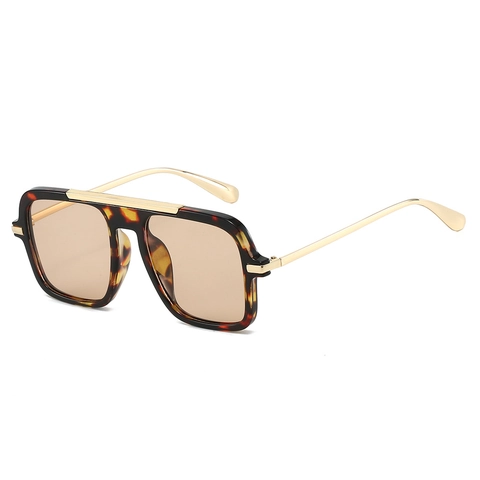 Retro Square Sunglasses Oversized PC Metal Frame UV400 Protection For Driving Party Outdoor Unisex