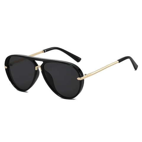Gafas De Sol De Aviador De Moda Montura Cuadrada Extragrande Vintage De Tendencia Protección UV400 Para Mujeres Hombres Viaje