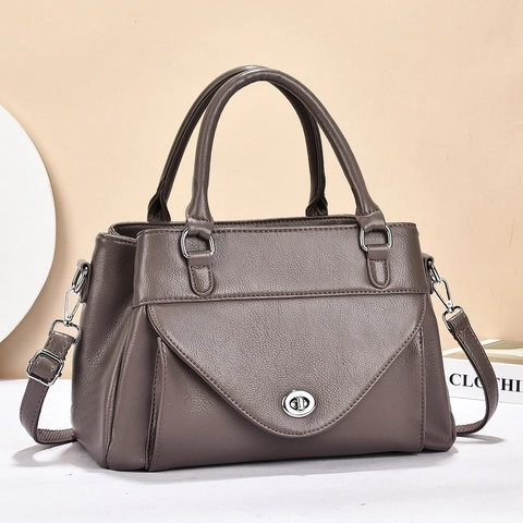 Borsa A Mano Da Donna Pelle PU Motivo Litchi Grande Capacità Borsa A Tracolla Elegante Versatile Borsa Da Ufficio