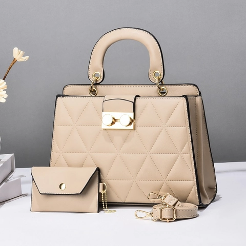 Geometric Quilted Handbag Women PU Leather Crossbody Bag Elegant Shoulder Bag With Handle And Removable Strap Mini Pouch
