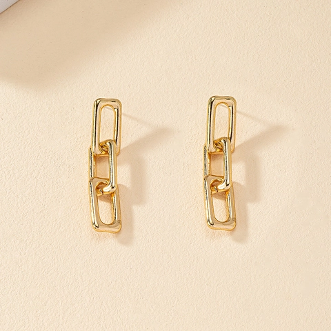 Orecchini In Lega A Forma Di C Da Donna Placcati In Oro Minimalisti Geometrici Maglie Di Catena Gioielli Vintage Di Moda