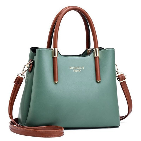Borsa Tote da Donna in Pelle PU Retrò Occidentale Grande Capacità Motivo Coccodrillo Borsa a Tracolla Con Manico a Contrasto Borsa da Lavoro Quotidiana