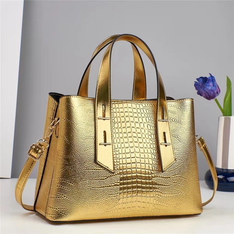 Borsa Tote Da Donna Con Motivo Coccodrillo Grande Capacità Borsa A Mano Spalla Tracolla Con Tracolla Regolabile