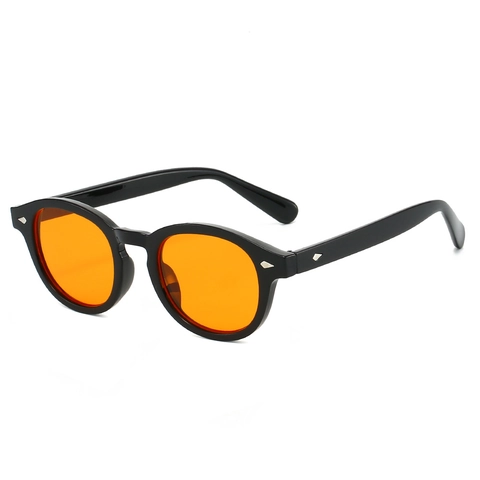 Occhiali Da Sole Rotondi Vintage Retrò Montatura In PC Protezione UV400 Decorazione Con Rivetti Moda Per Uomo Donna