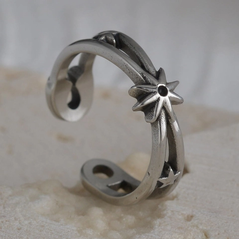 Anello Regolabile In Acciaio Inossidabile Vintage Retro Punk Gotico Nodo Croce Faccina Sorridente Gioielli Per Donne Uomini