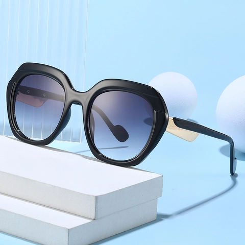 Gafas De Sol Cuadradas De Gran Tamaño Retro Trendy Marco Polígono Protección UV400 Lente PC Moda Para Mujeres Hombres Unisex
