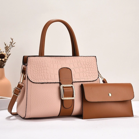 Borsa A Mano E Pochette Da Donna In Pelle PU Con Motivo A Coccodrillo Tracolla Versatile Ed Elegante Per Uso Quotidiano