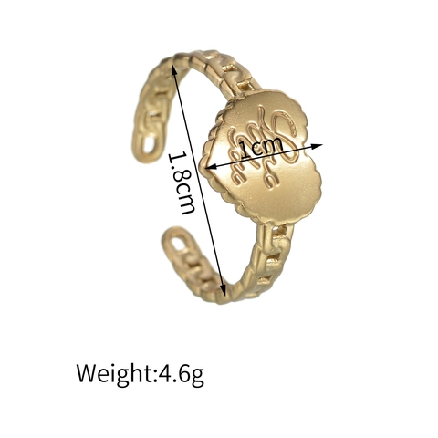 Verstelbare Hartring LOVE Gegraveerd Roestvrij Staal Ketting Band Sieraden Voor Vrouwen Minimalistische Open Ring