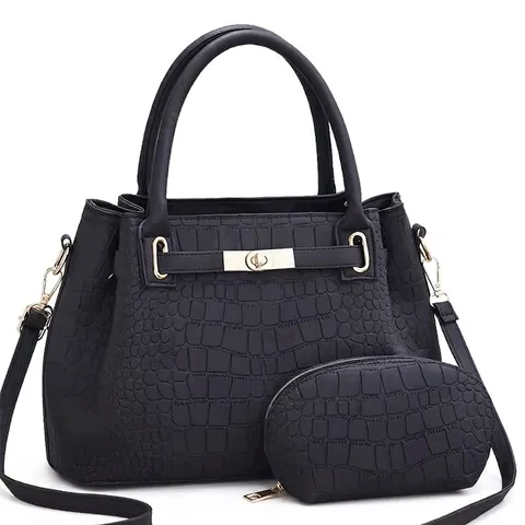 Bolso De Mano Y Estuche Para Mujer Patrón Cocodrilo Cuero PU Bolso De Hombro Elegante Para Oficina