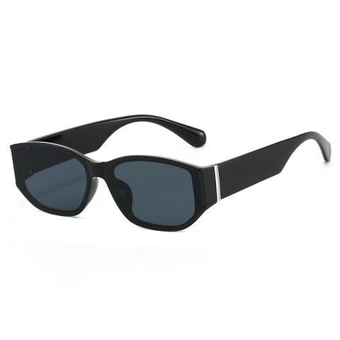 Lunettes De Soleil Femme Vintage Rectangulaire Monture PC Protection UV400 Mode Grande Monture Lunettes Pour Voyage Extérieur