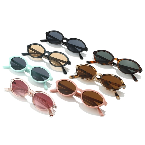 Retro Oval Sunglasses PC Material UV400 Protection Fashion Versatile Eyewear For Men Women Lightweight