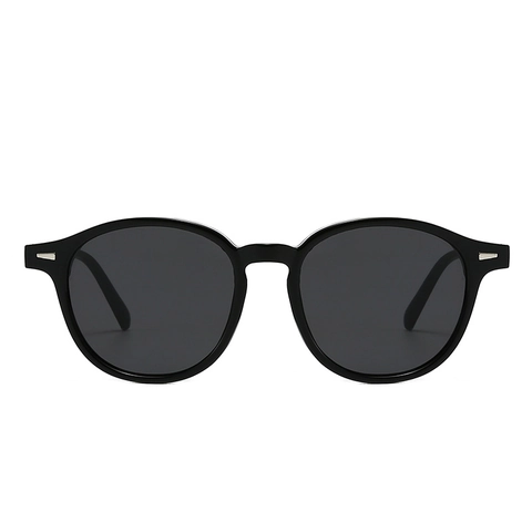 Gafas De Sol Redondas Vintage Montura PC Lentes AC Protección UV400 Moda Gafas De Marco Pequeño Para Hombres Mujeres