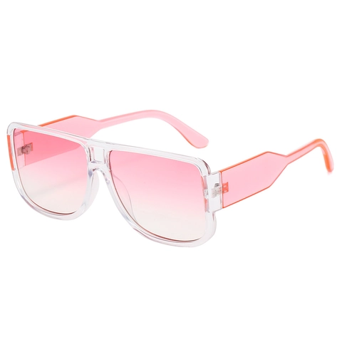 Occhiali Da Sole Quadrati Oversize Retro UV400 PC Doppio Ponte Colore Gelatina Trasparente Occhiali Hip Hop Unisex