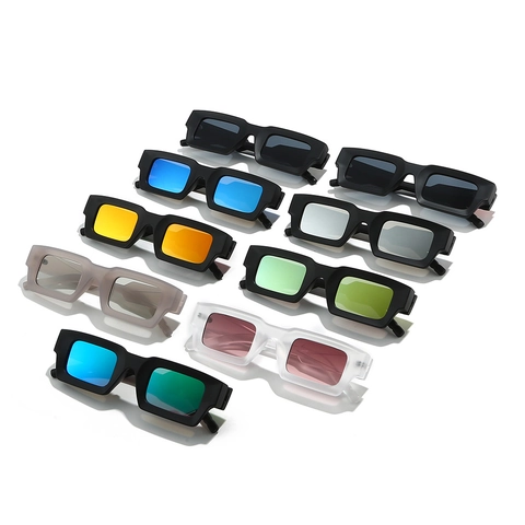 Gafas De Sol Rectangulares Retro Patilla Triángulo Geométrico UV400 Deportivas Cuadradas Para Ciclismo Moda Fiesta Unisex