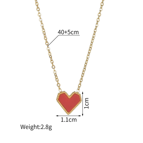 Collier Pendentif En Acier Inoxydable Plaqué Or Cœur Étoile Lune Double Couche Pièce Bijoux Tendance Femmes