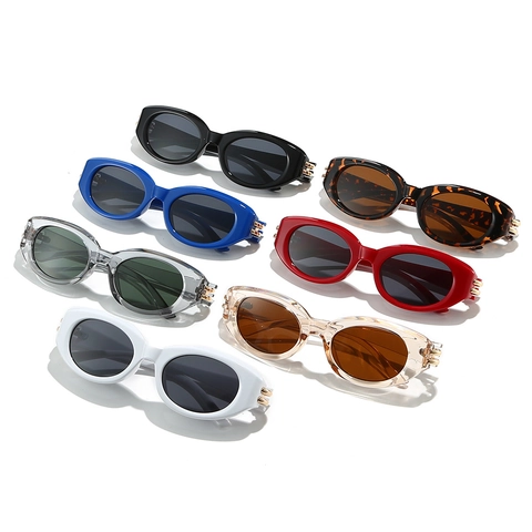 Occhiali Da Sole Cat Eye Vintage Protezione UV400 Montura PC Cerniera In Metallo Moda Y2K Per Donne Uomini