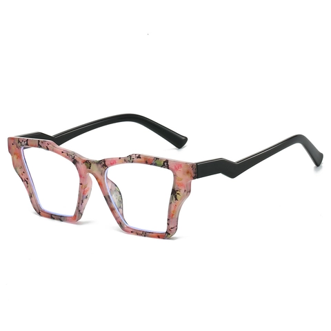 Montature Per Occhiali Occhio Di Gatto Geometriche Irregolari PC Anti Luce Blu Vintage Montatura Grande Unisex