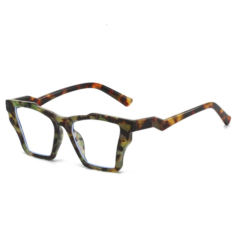 Montature Per Occhiali Occhio Di Gatto Geometriche Irregolari PC Anti Luce Blu Vintage Montatura Grande Unisex