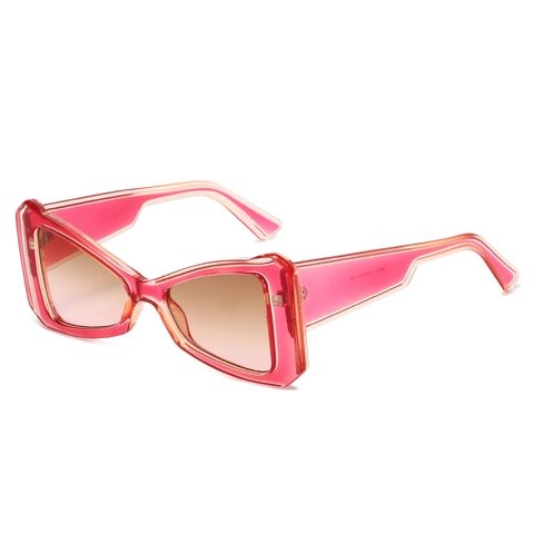 Übergroße Geometrische Schmetterling Sonnenbrille Retro PC Rahmen UV400 Schutz Mode Verlaufslinsen Unisex