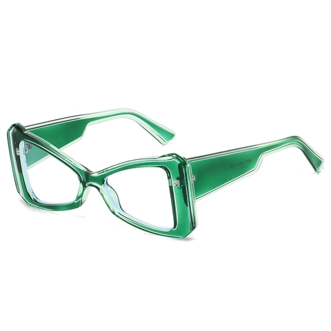 Montura De Gafas Ojo De Gato Mujeres Anti Luz Azul Geométrica PC Mariposa Montura Óptica Lentes Claros Hip Hop