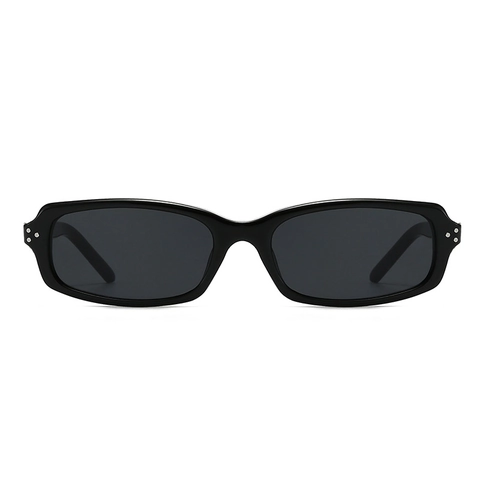 Gafas De Sol Rectangulares Retro Cuadradas De Marco Pequeño Protección UV400 Material PC Remaches Metálicos Moda Hombre Mujer
