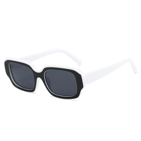 Occhiali Da Sole Rettangolari Di Moda Retro Quadrati Montatura PC Protezione UV400 Colore A Contrasto Per Uomini Donne