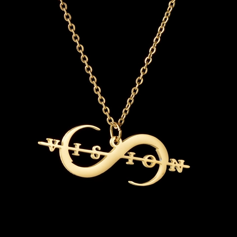 Collar Símbolo Infinito Vision Acero Inoxidable 304 Pulido Cadena De Clavícula Joyería Minimalista Para Mujeres