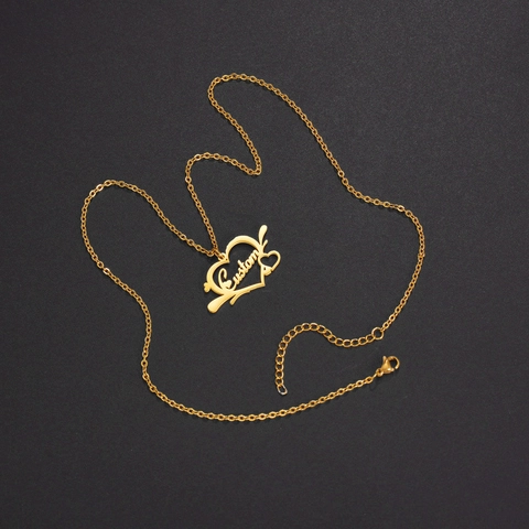 Heart Pendant Necklace Stainless Steel Hollow Heart Design Elegant Clavicle Chain Minimalist Jewelry For Women Men