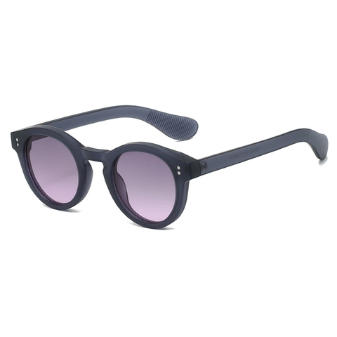 Vintage Runde Sonnenbrille UV400 Schutz PC Rahmen Mode Niete Dekor Retro Outdoor Brillen Unisex