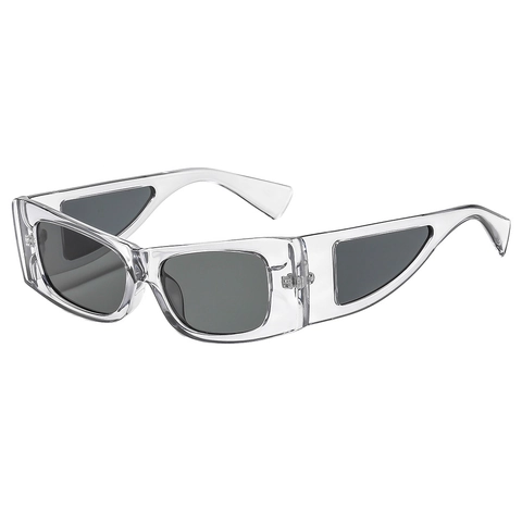 Gafas De Sol Rectangulares De Moda Diseño Hueco Lateral Protección UV400 Montura PC Lente AC Gafas Vintage