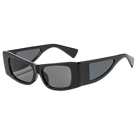 Gafas De Sol Rectangulares De Moda Diseño Hueco Lateral Protección UV400 Montura PC Lente AC Gafas Vintage