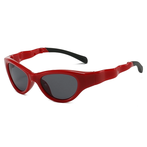 Lunettes De Soleil Oeil De Chat Pour Femmes Monture PC Verre TAC Protection UV Pliable Mode Branches Ondulées