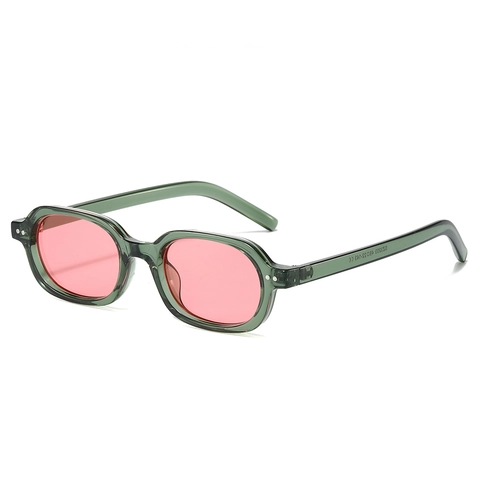 Gafas De Sol Ovaladas Retro De Marco Pequeño Material PC Protección UV400 Decoración Remaches Moda Vintage Para Hombre Mujer