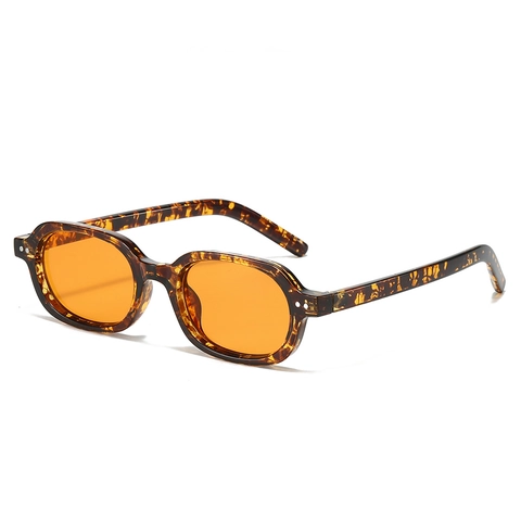 Gafas De Sol Ovaladas Retro De Marco Pequeño Material PC Protección UV400 Decoración Remaches Moda Vintage Para Hombre Mujer