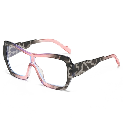Oversized Women Optical Glasses PC Frame Anti Blue Light Clear Lens Fashion Retro Square Frame Eyewear Accessory