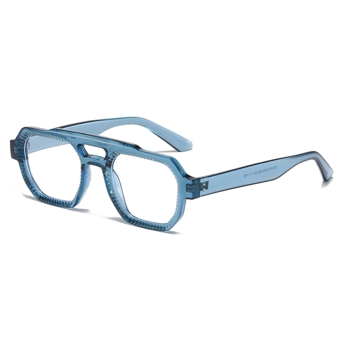 Vintage Steg Design Brillenfassungen Blaulichtfilter Polygon Mode Brille Für Damen Herren PC Material