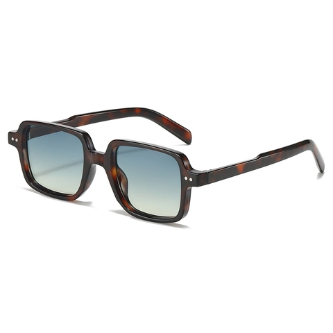 Square Frame Sunglasses UV400 Protection PC Material Retro Vintage Style For Women Men Unisex With Metal Rivets