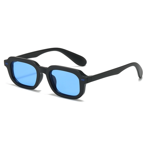 Retro Square Sunglasses Vintage Designer Style UV400 Protection PC Frame Metal Rivet Decor For Men Women