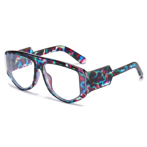 Occhiali Filtro Luce Blu Oversize Montatura PC Antiriflesso Geometrici Quadrati Per Donne Uomini