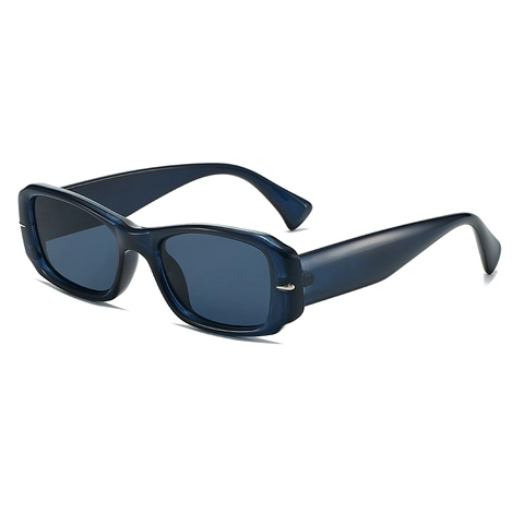 Occhiali Da Sole Rettangolari Retrò Montatura PC Protezione UV400 Moda Tendenza Lenti Colorate Per Uomini Donne