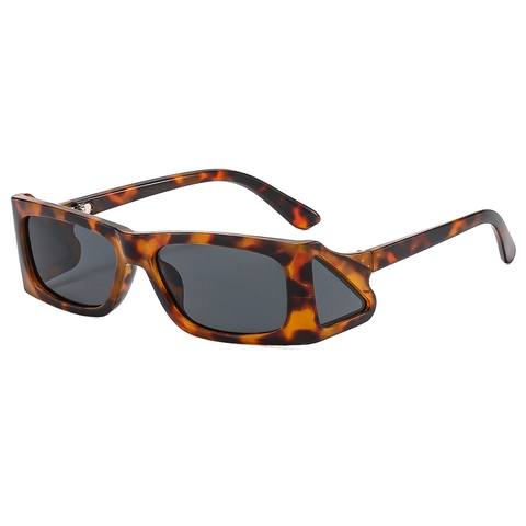 Lunettes De Soleil Rectangulaires Avec Protections Latérales Monture PC Protection UV400 Style Punk Y2K Mode Extérieure Pour Hommes Femmes