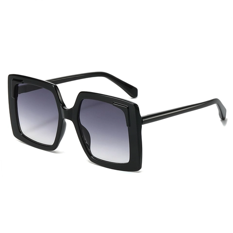 Retro Oversized Square Sunglasses PC Frame UV400 Protection Gradient Lenses Trendy Fashion Eyewear Unisex