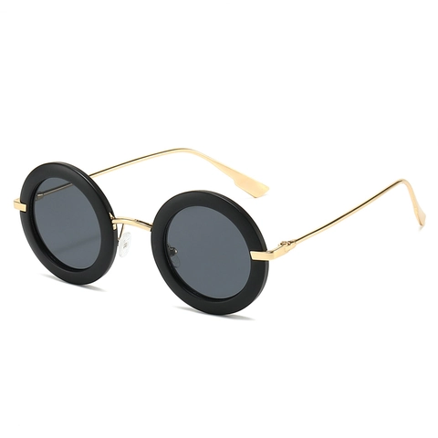 Gafas De Sol Ovaladas Retro Montura Pequeña Vintage PC Metal Protección UV400 Lentes Degradadas Moda