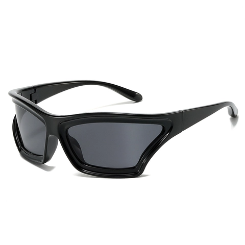 Sports Sunglasses PC Wrap Around Shield UV Protection Cyberpunk Retro Eyewear For Outdoor Cycling Driving Unisex