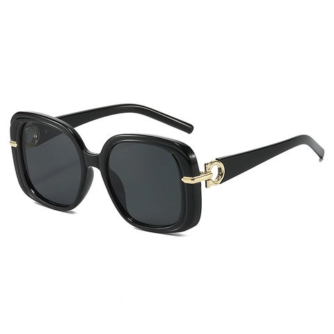 Square Frame Sunglasses Fashion UV400 Protection PC Metal Luxury Retro Oversized Eyewear For Women And Men