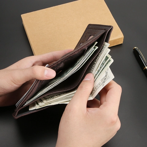 Men Short Bifold Wallet PU Leather Vintage 3D Crocodile Head Relief Multi Card Slots ID Window Zipper Pocket Business