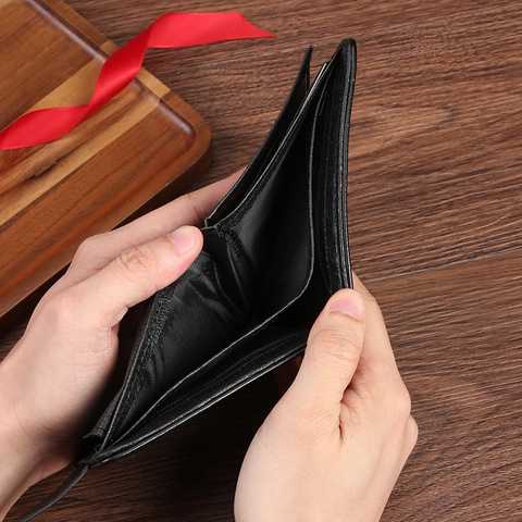Ανδρικό Πορτοφόλι Κοντό Bifold Δέρμα PU Ρετρό Κλείσιμο Με Κούμπωμα Τσέπη Για Κέρματα Θήκες Καρτών Μόδα Business
