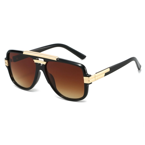 Lunettes De Soleil Carrées Rétro Pour Hommes Et Femmes Protection UV400 Polarisées Style Pilote Monture Métal Plastique
