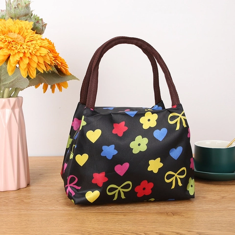 Isolierte Lunchtasche Wasserdicht Oxford Tuch Bento Tasche Thermische Alufolie Futter Für Büro Schule Picknick Cartoon