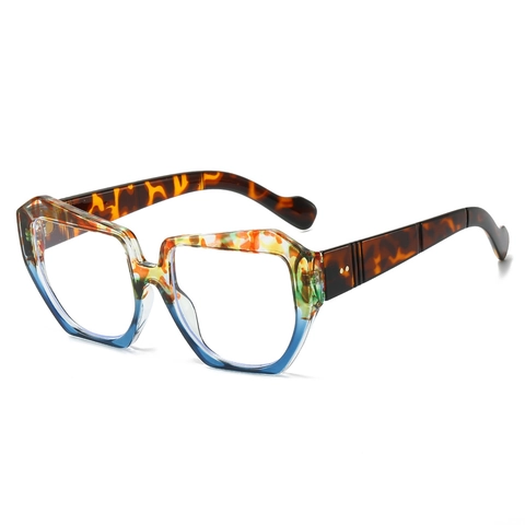 Occhiali Anti Luce Blu Retro Montatura Geometrica Grande Tartarugato PC Occhiali Per Uomini Donne Moda Quadrato